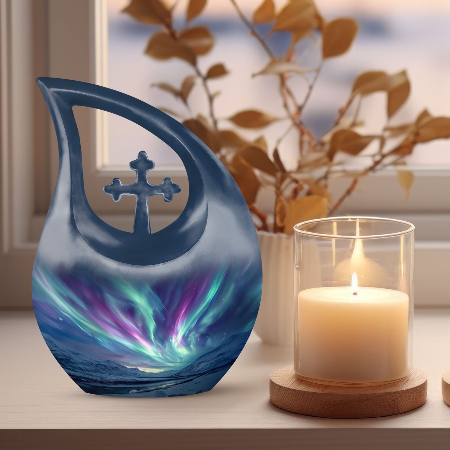 10 Inch Northern Lights Urn, 