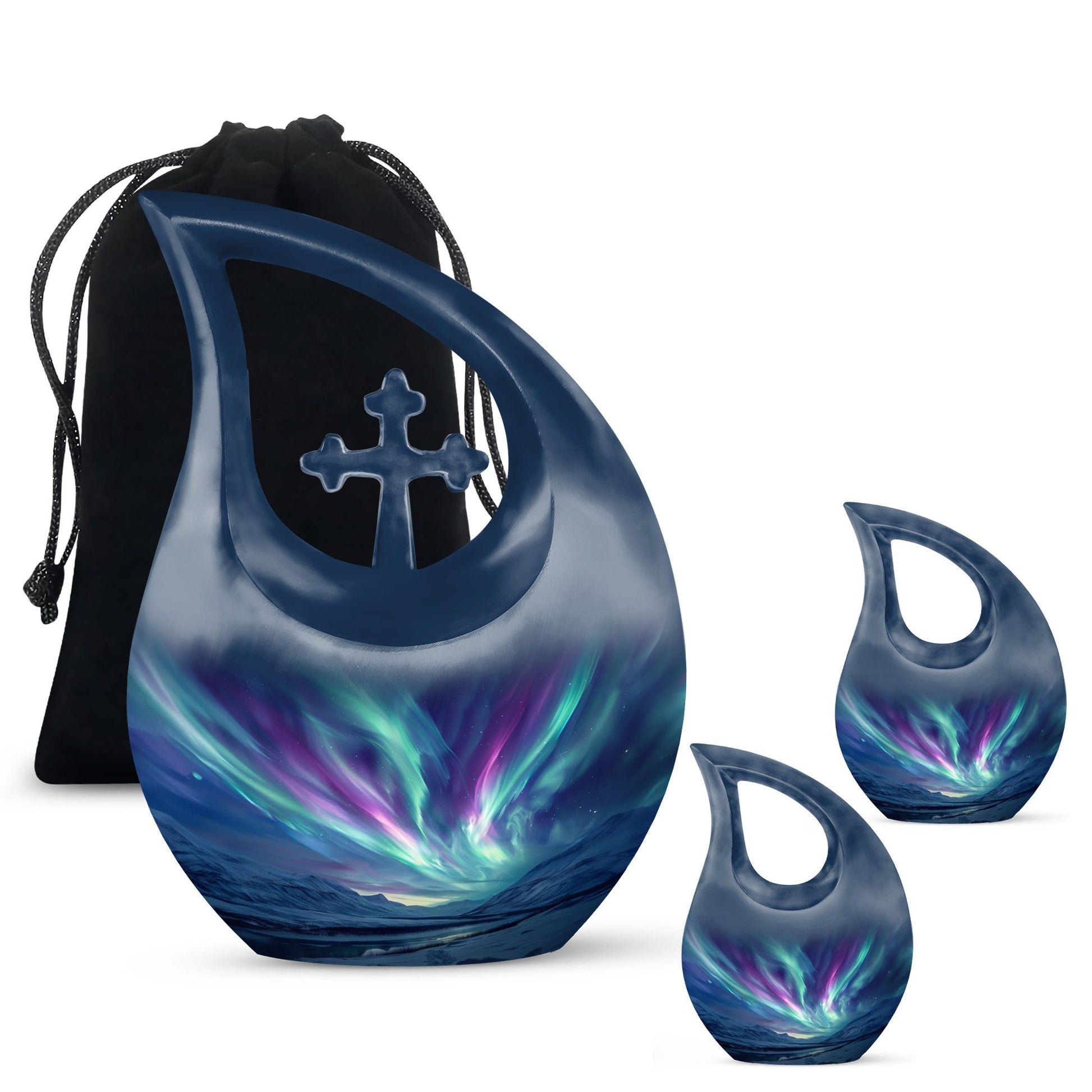 Northern Lights Funeral Urns For Ashes - Cremation Urn For Human