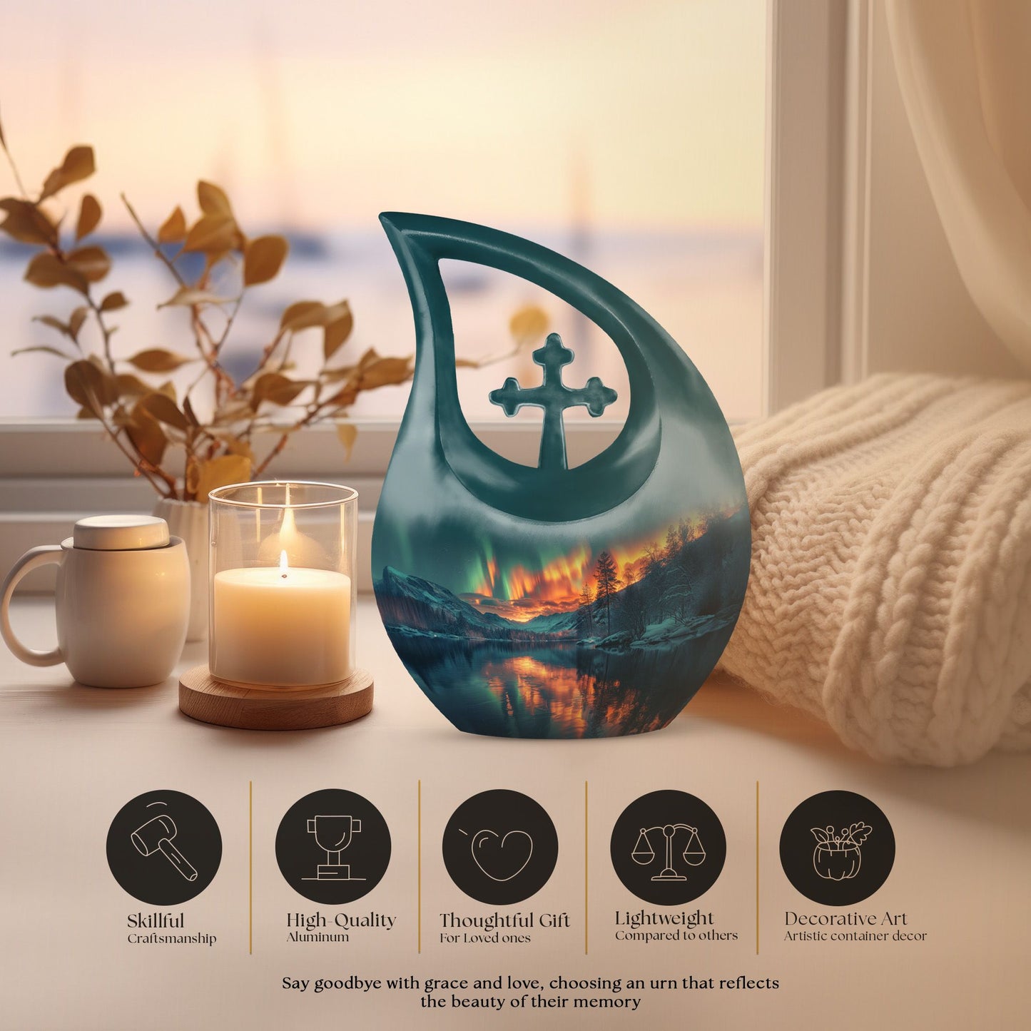10-Inch Northern Lights Urn 