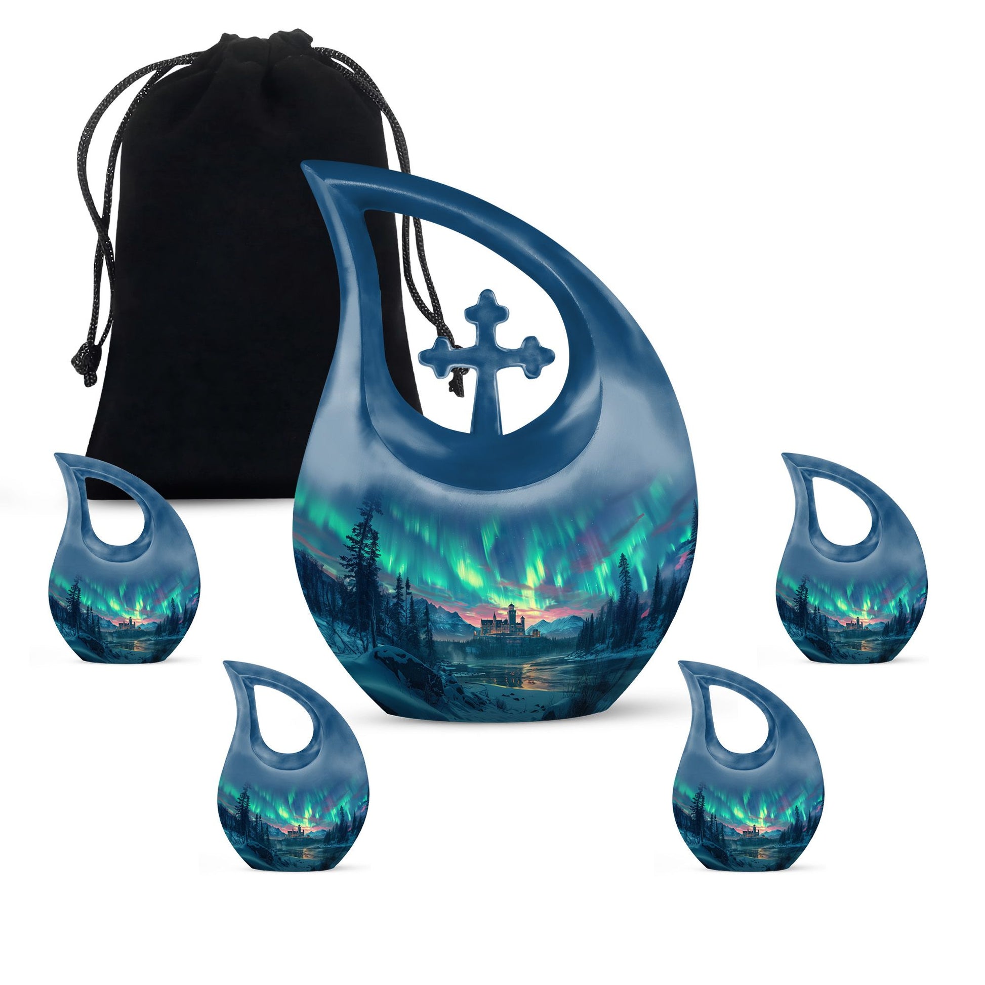 Aluminium Northern Lights Urn 