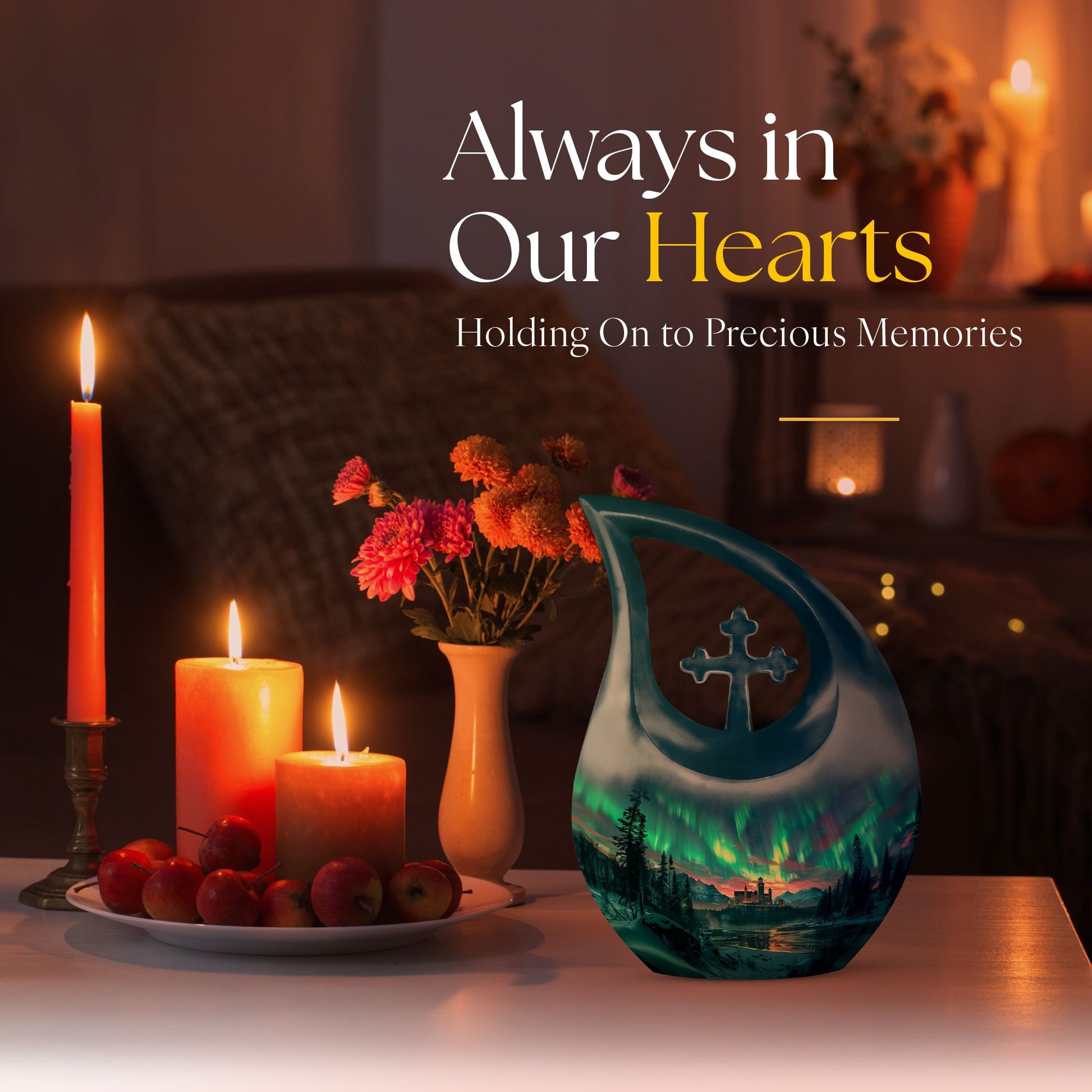 Aluminium Northern Lights Urn 