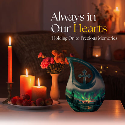 Aluminium Northern Lights Urn 