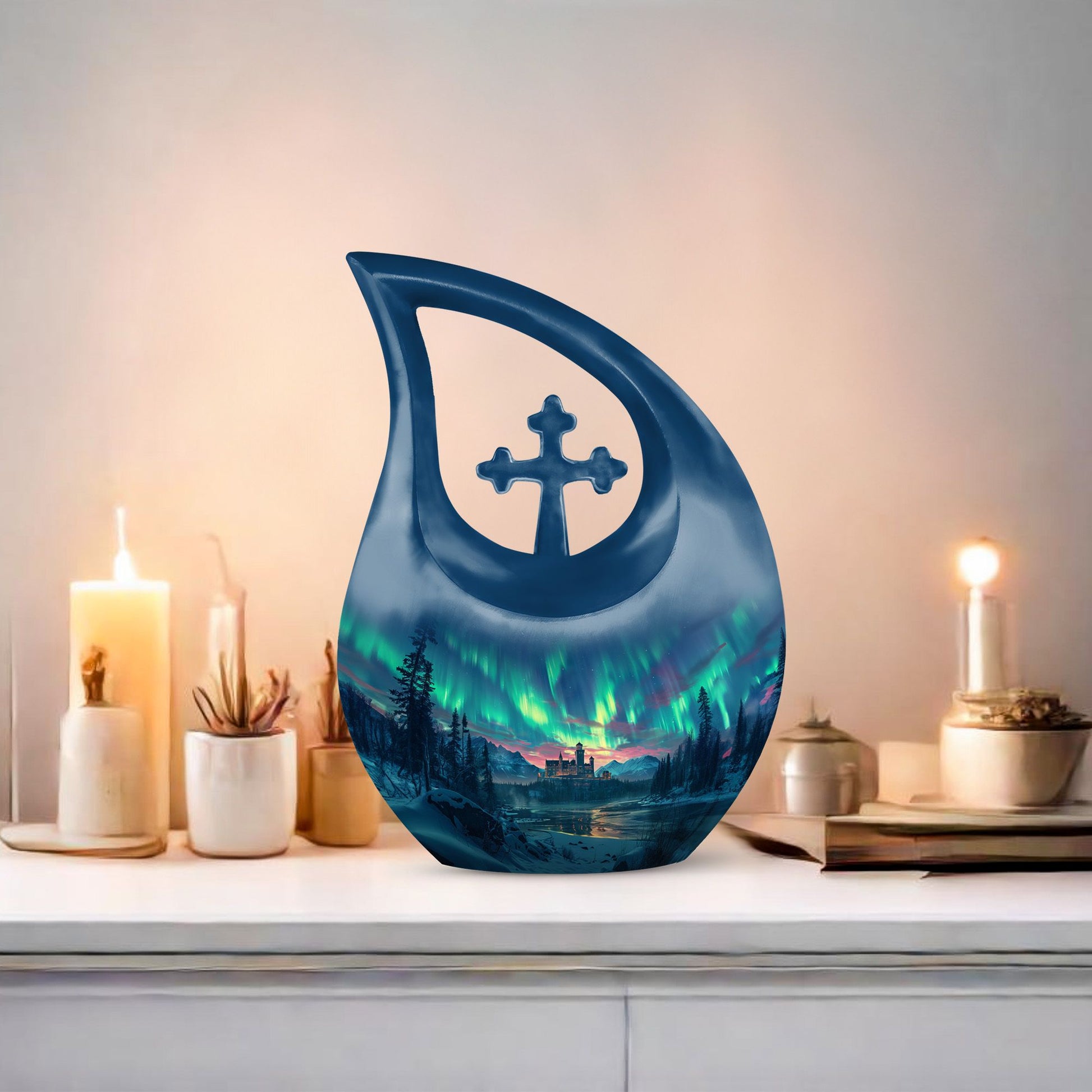 Aluminium Northern Lights Urn 