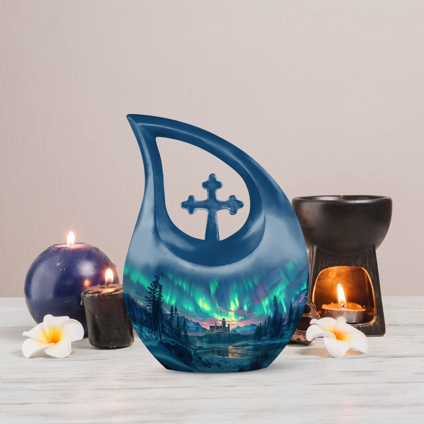 Aluminium Northern Lights Urn 