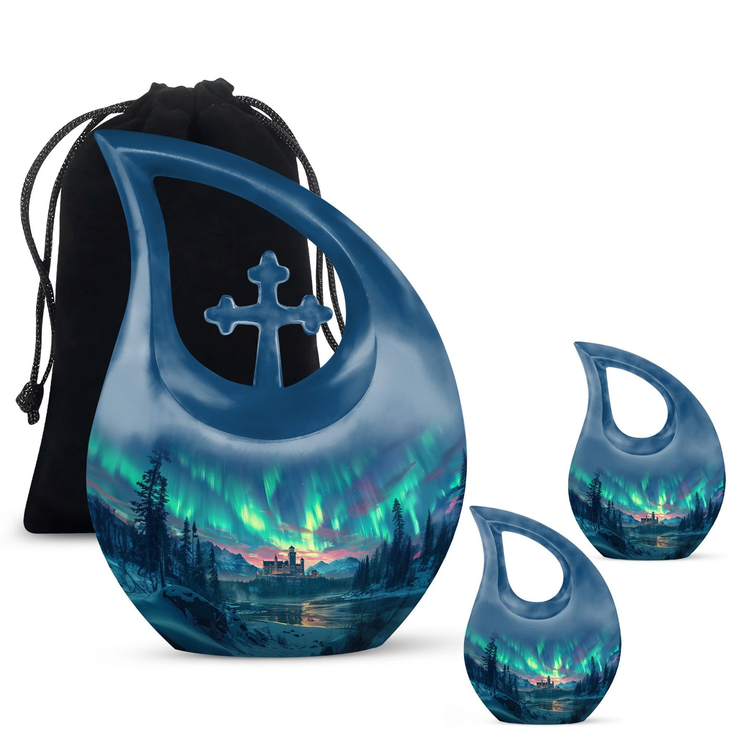 Aluminium Northern Lights Urn 