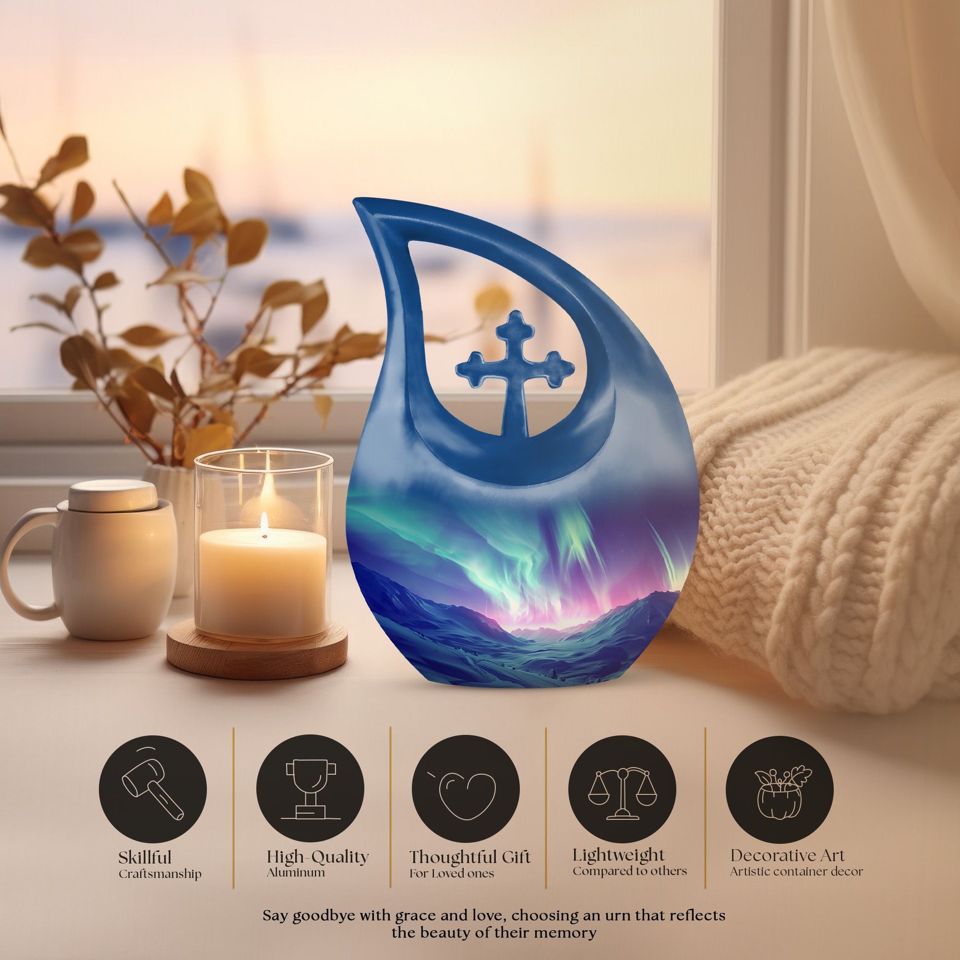 Medium-sized Northern Lights Urn,