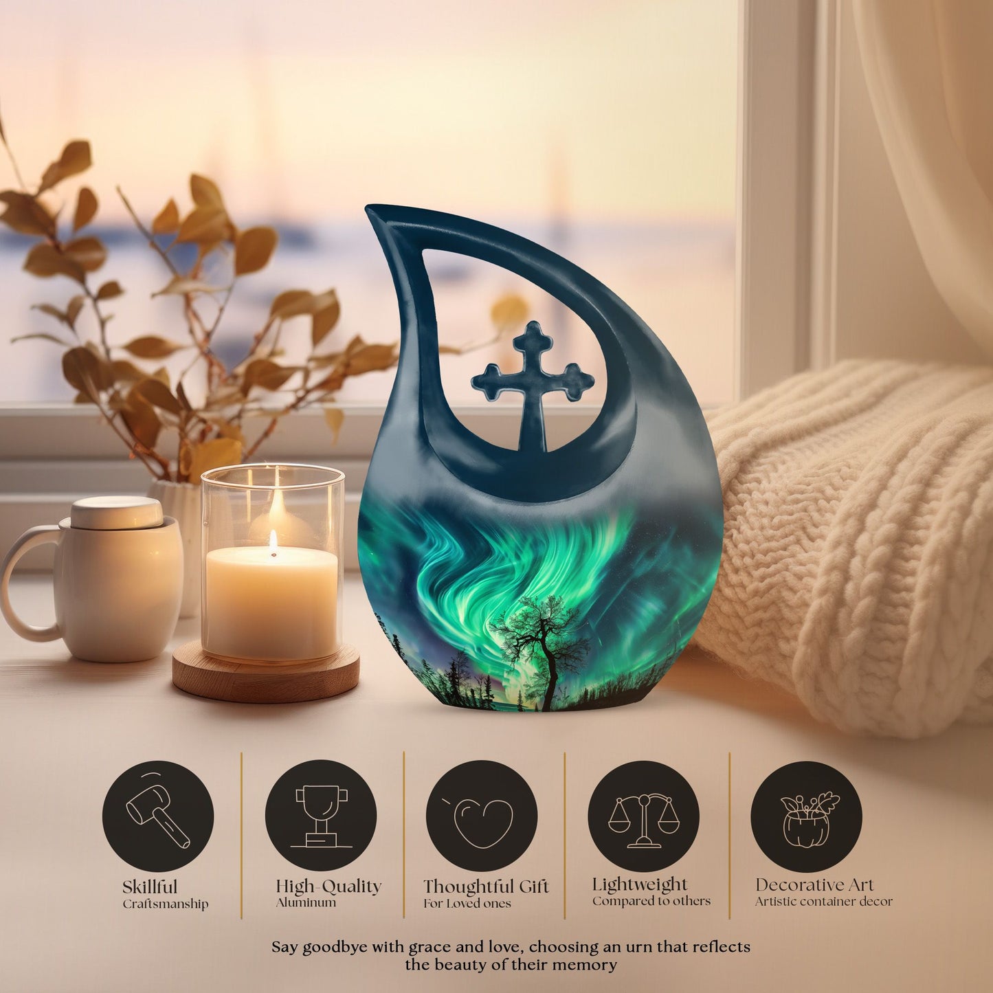 10-inch Northern Lights Urn