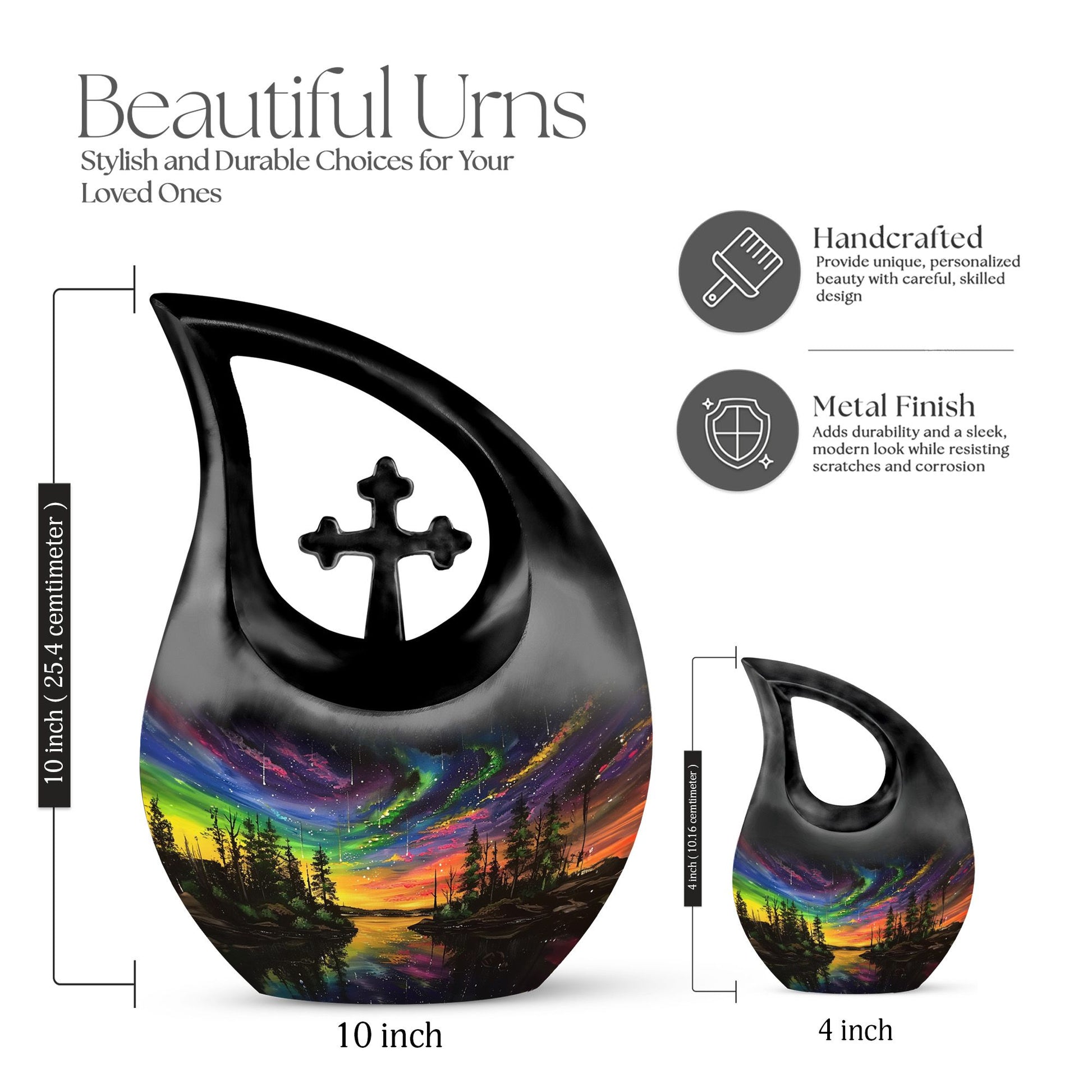 Extra large Northern Lights urn