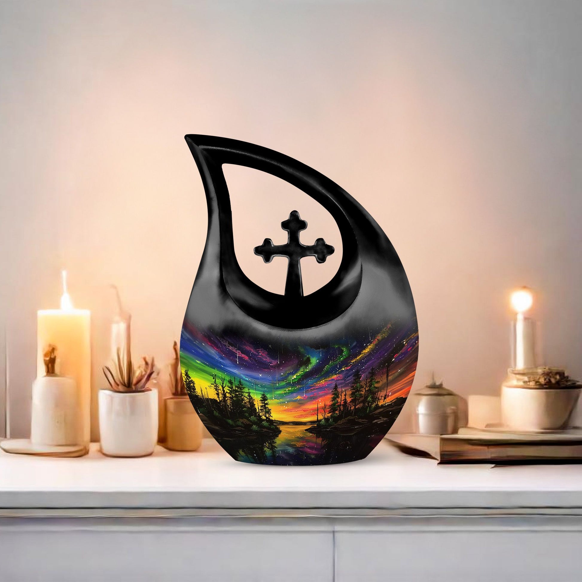 Extra large Northern Lights urn