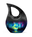 10-inch Northern Lights themed large urn 