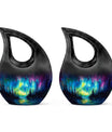 10-inch Northern Lights themed large urn 