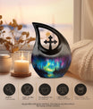 10-inch Northern Lights themed large urn 