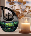 10-inch Stained Glass Urn 