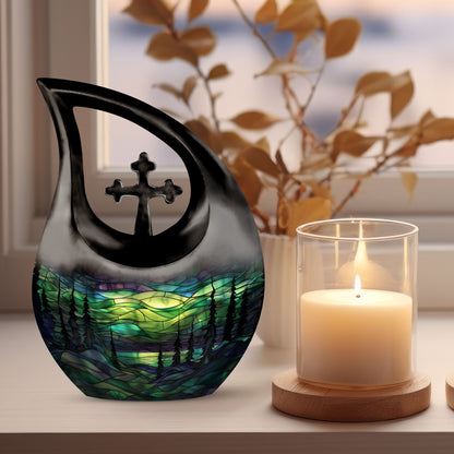 10-inch Stained Glass Urn 