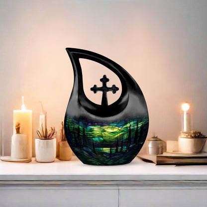 10-inch Stained Glass Urn 