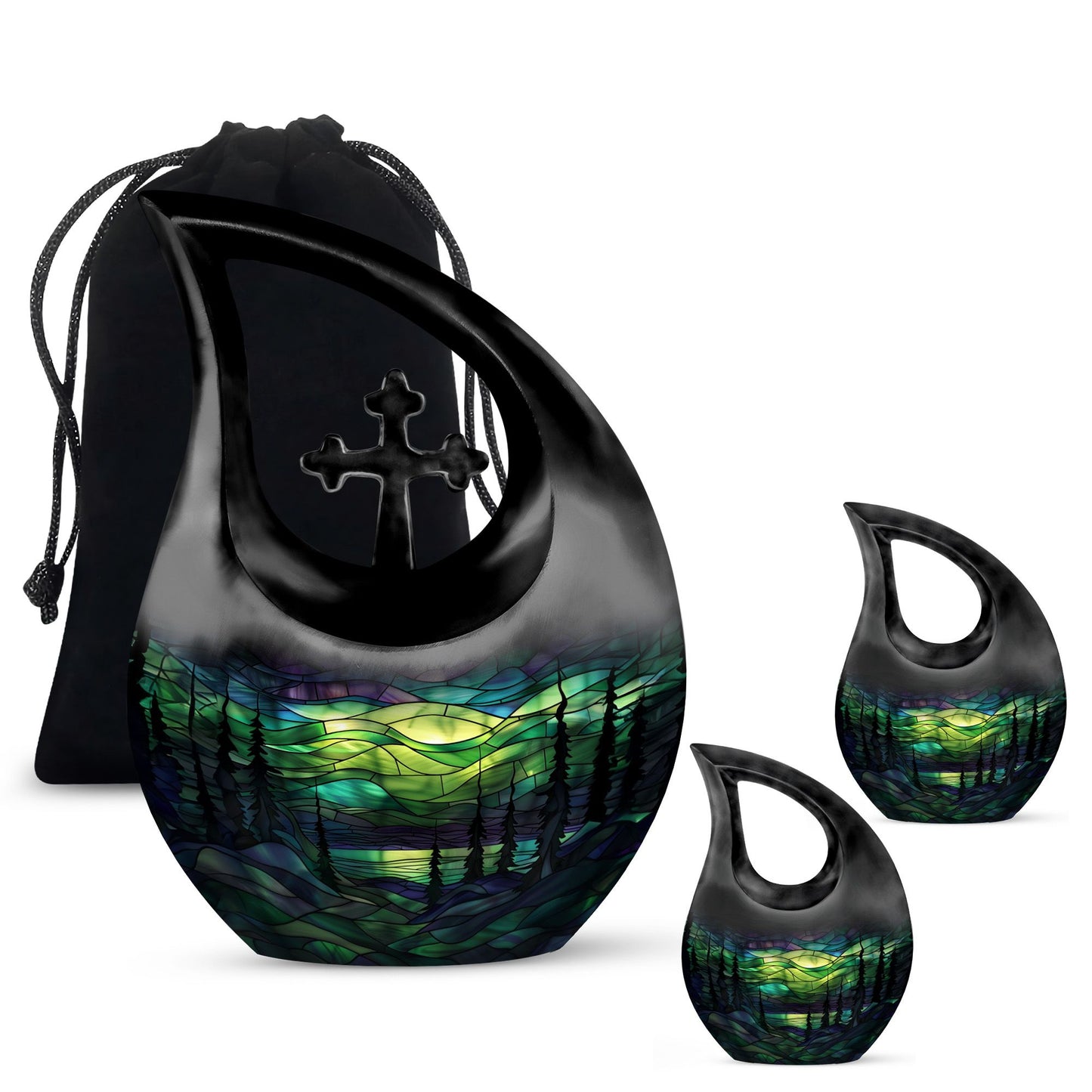 10-inch Stained Glass Urn 