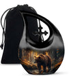 10-Inch Bear Themed Memorial Urn