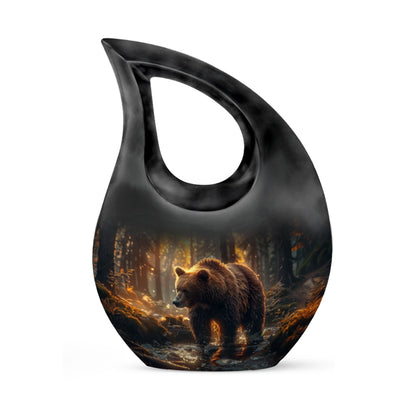 10-Inch Bear Themed Memorial Urn