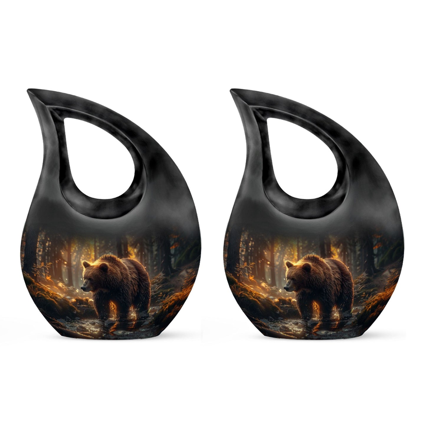 10-Inch Bear Themed Memorial Urn