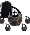 10-inch Bear-themed Metal Cremation Urn 