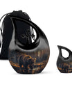 10-inch Bear-themed Metal Cremation Urn 