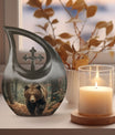 Cross Drop Bear Urn 