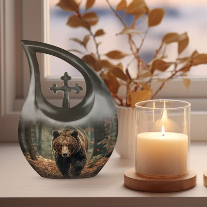 Cross Drop Bear Urn 