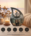 Cross Drop Bear Urn 