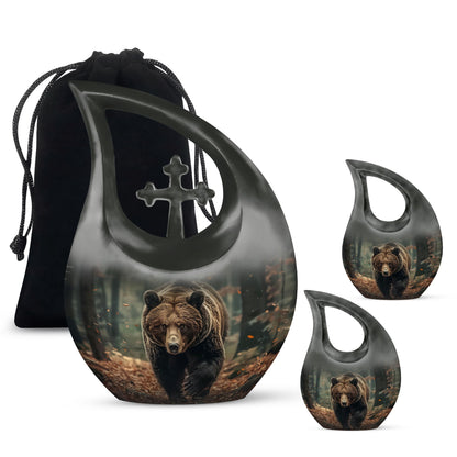 Cross Drop Bear Urn 