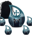 Bear-themed cross drop design urn