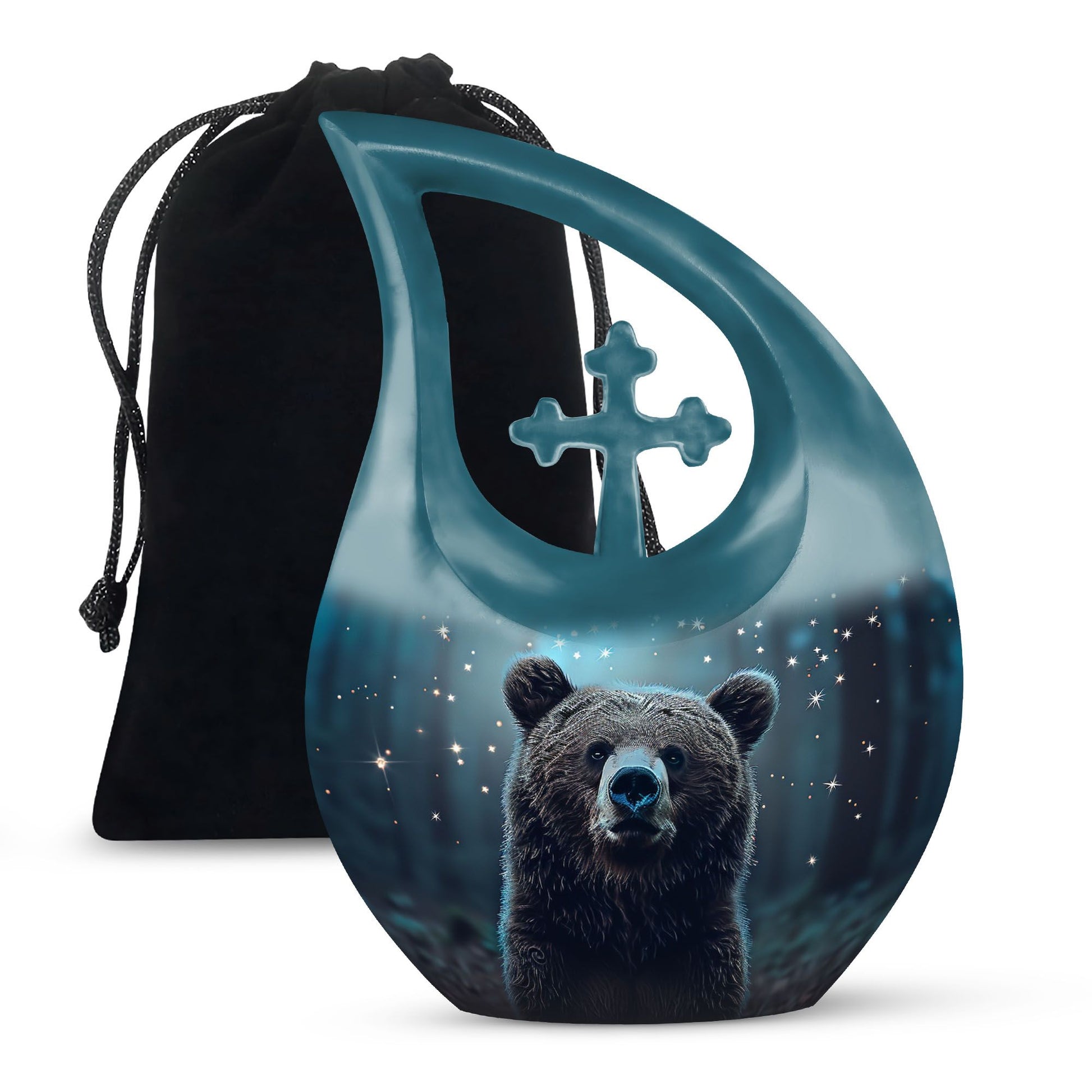 Bear Mini Urn For Ashes Adult Male Funeral, Ashes Cremation Urn