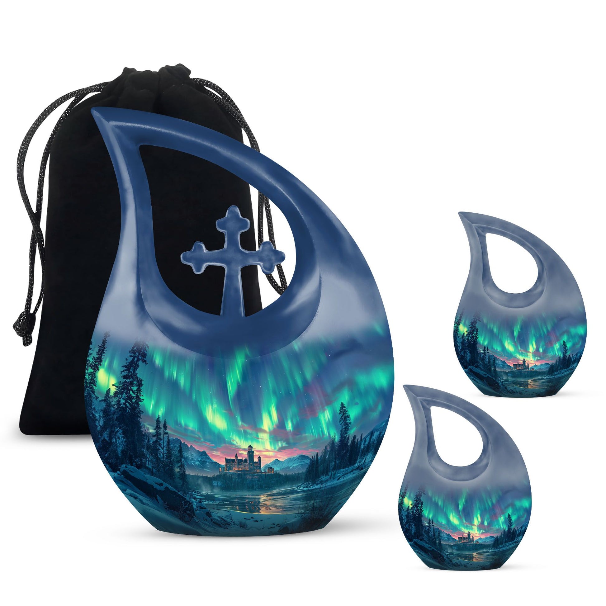 Northern Lights Custom Urns Funeral, Ashes Cremation Urn