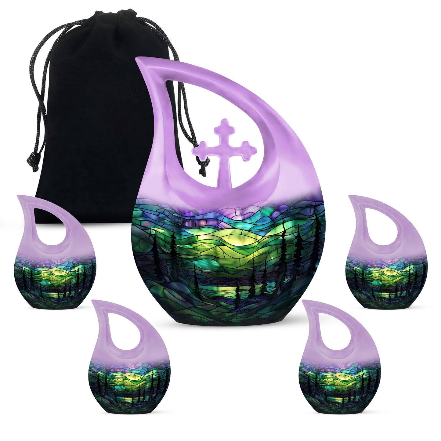 Personalized Galaxy Cremation Urn for Men & Women - 10-inch, 200 cu in - Yatskia