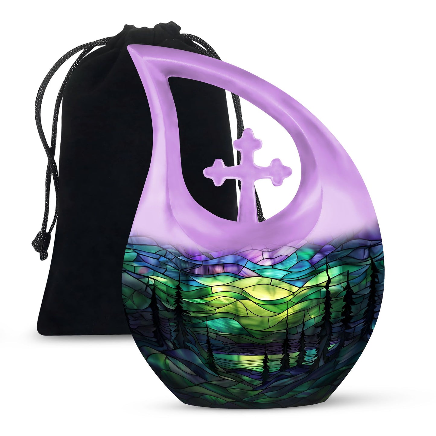 Personalized Galaxy Cremation Urn for Men & Women - 10-inch, 200 cu in - Yatskia