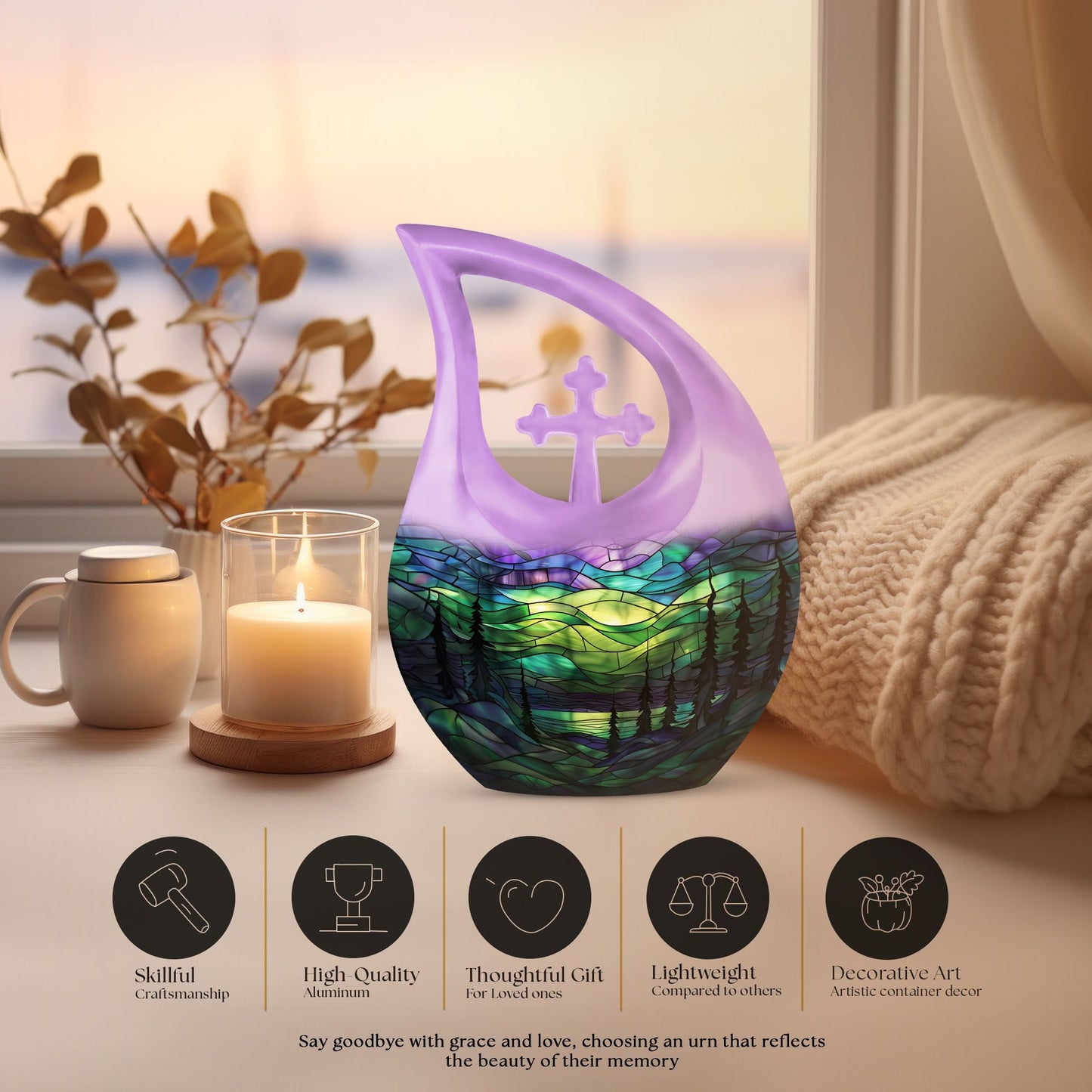 10 Inch Northern Lights Urn 