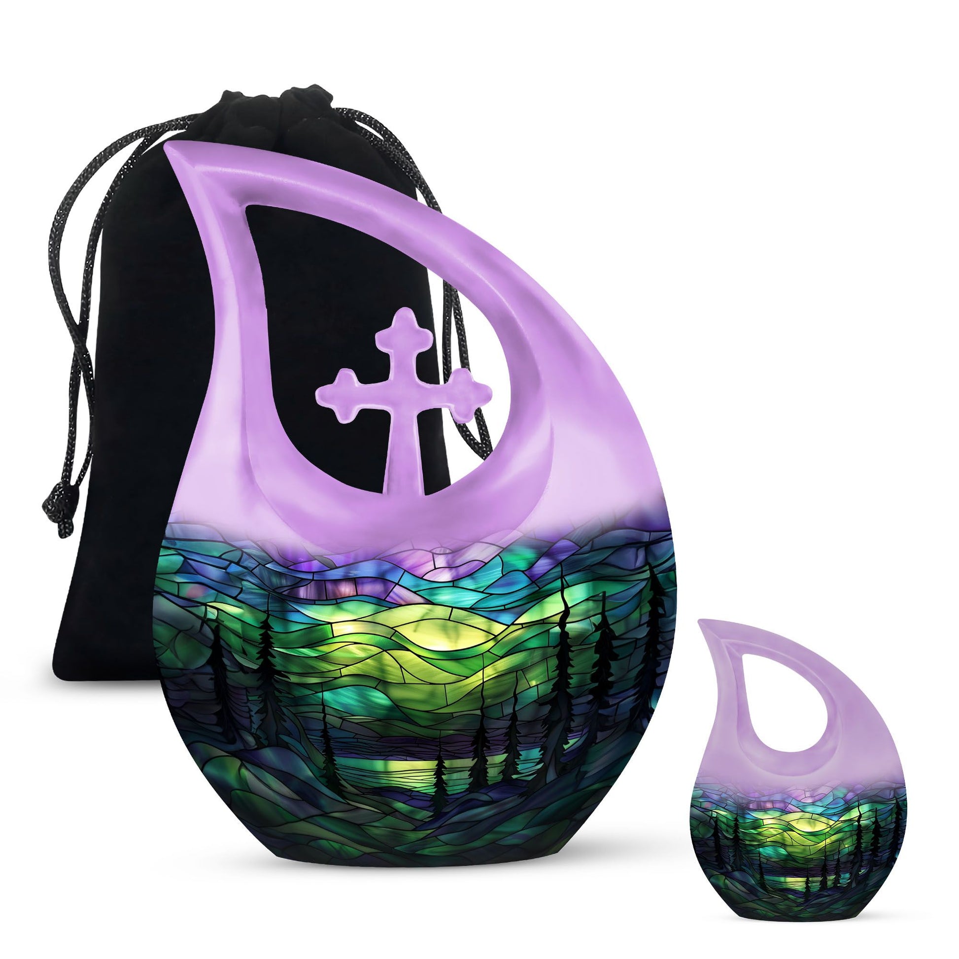 Northern Lights Urn For Human Ashes - Adult Urns For Men & Women