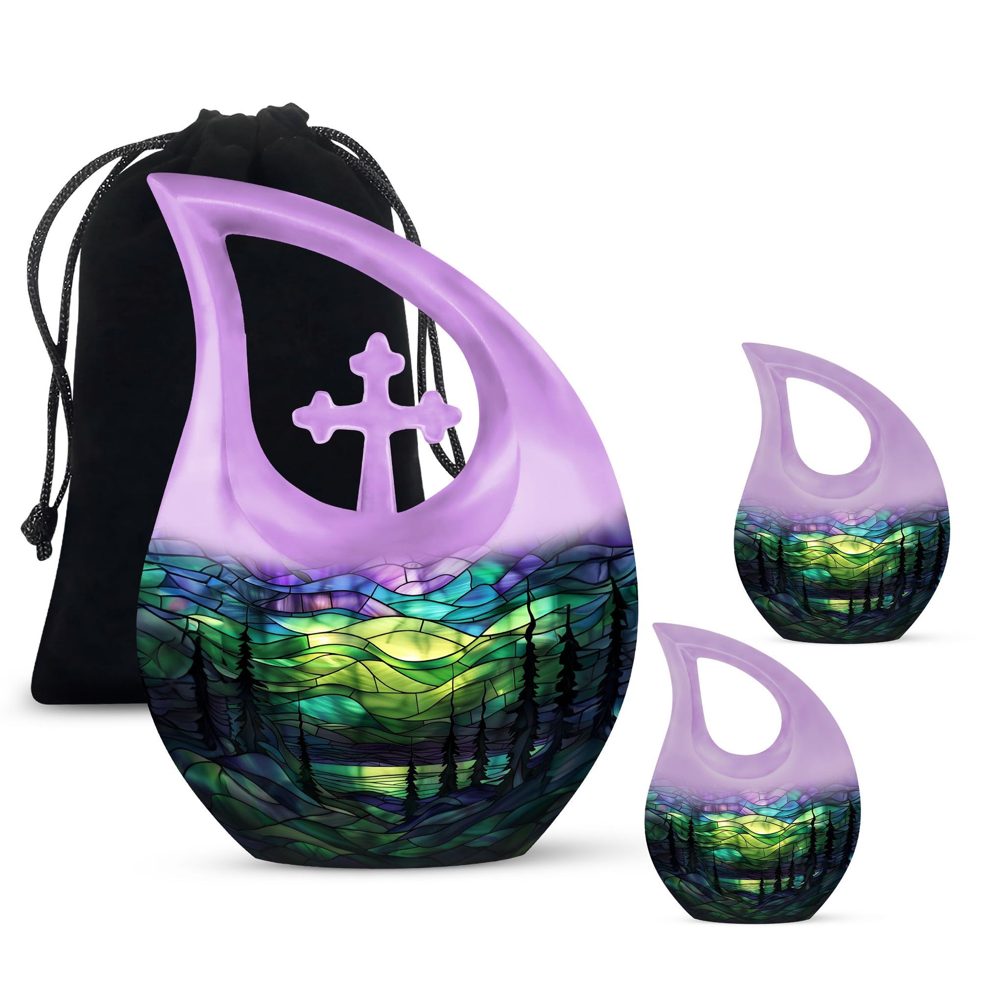 Northern Lights Urn For Human Ashes - Adult Urns For Men & Women