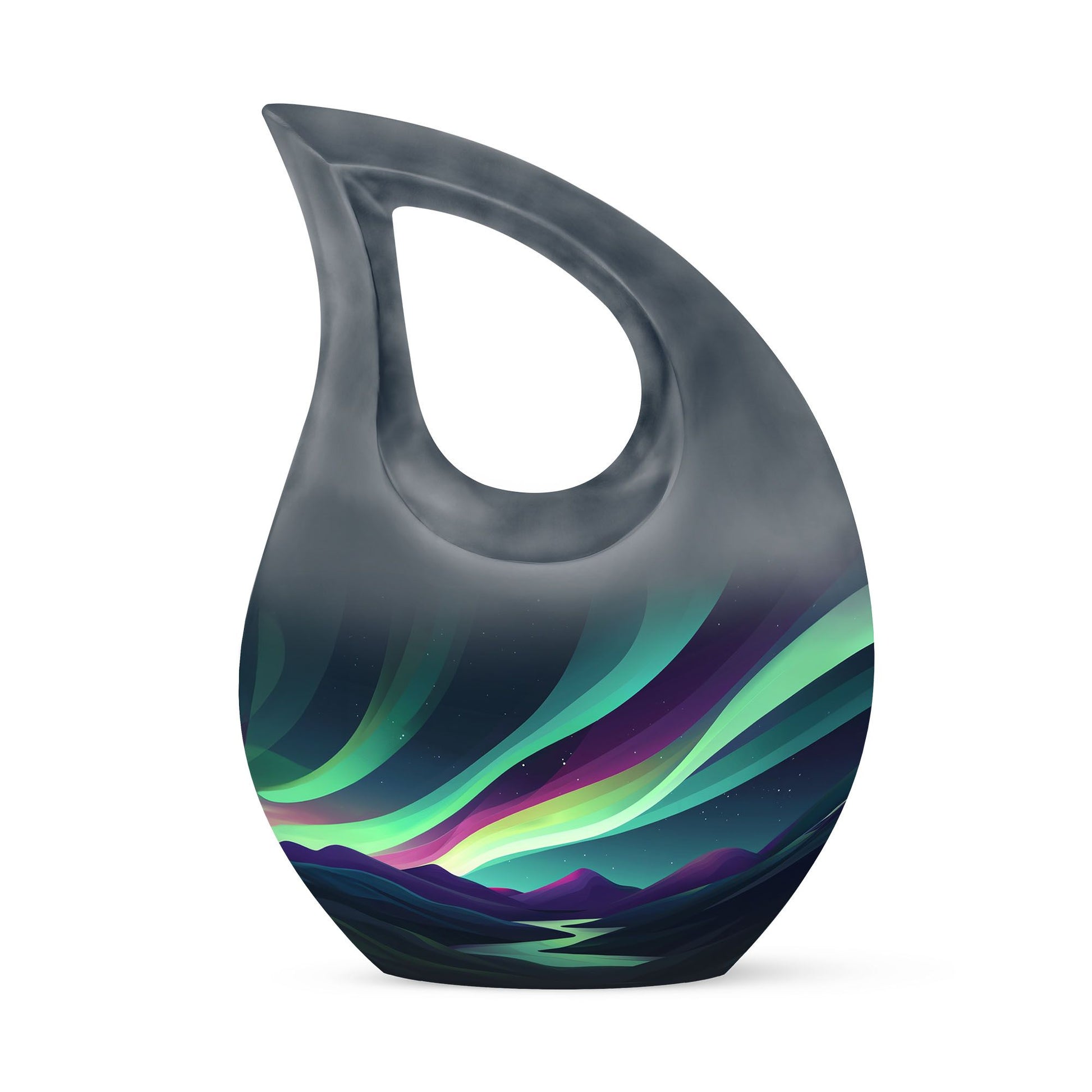 Northern Lights Funeral Urns - Large Decorative Urn For Male & Female
