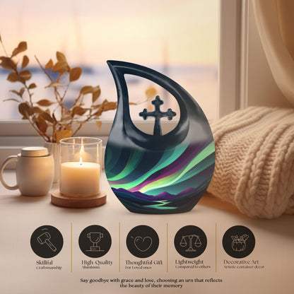 Affordable 10-inch Northern Lights Urn 