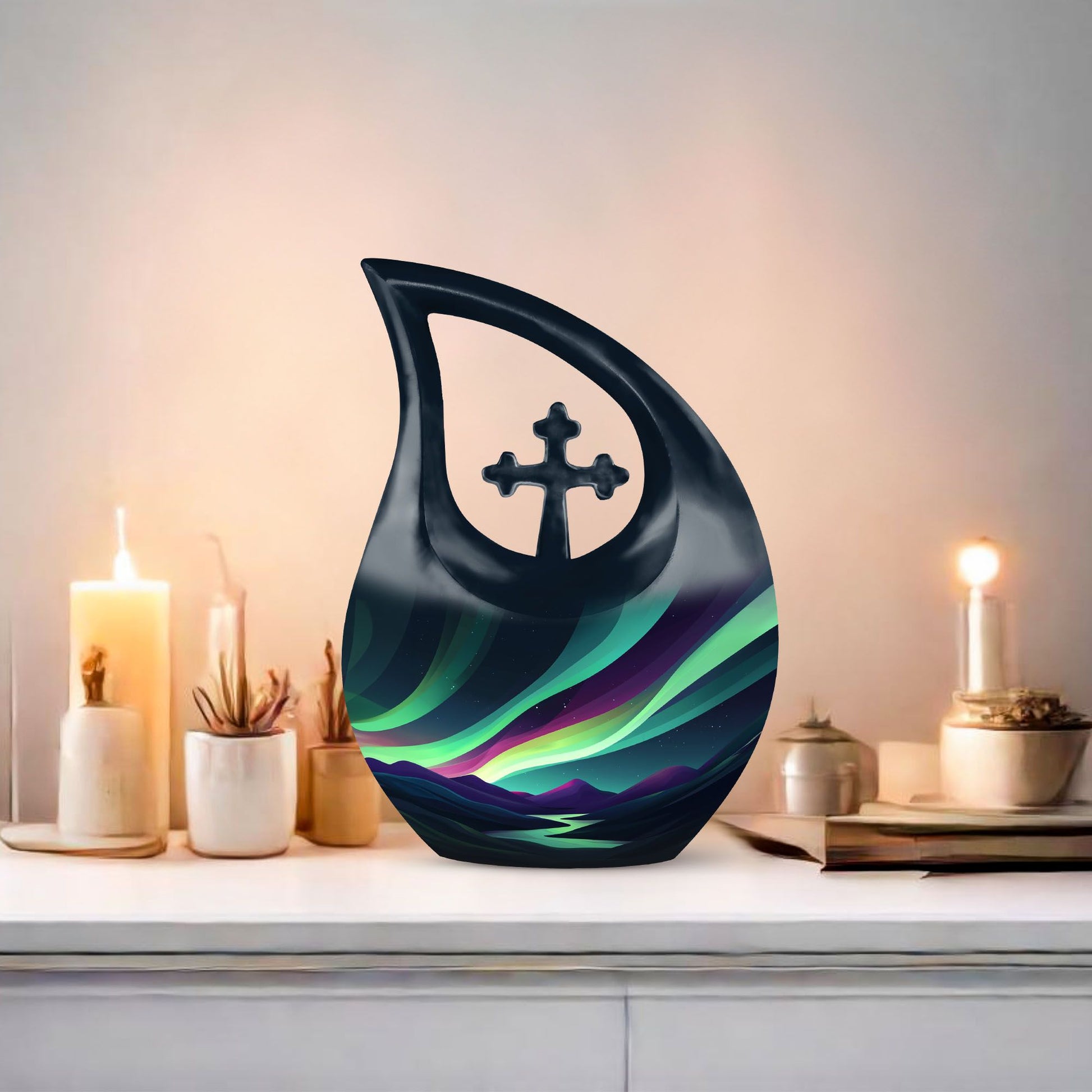 Affordable 10-inch Northern Lights Urn 