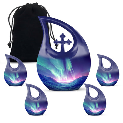 Personalized Galaxy Cremation Urn for Men & Women - 10-inch, 200 cu in - Yatskia