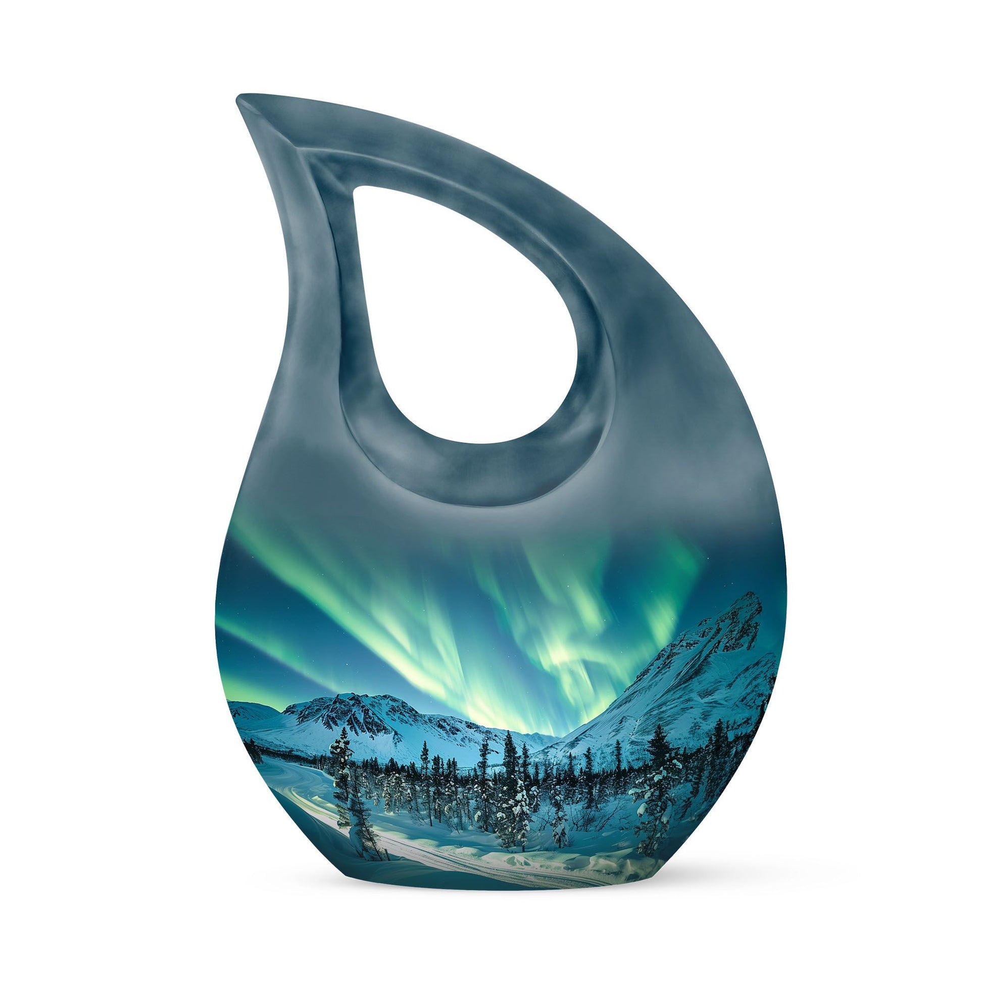 Northern Lights Large Urn For Ashes  - Cremation Urns For Man & Women