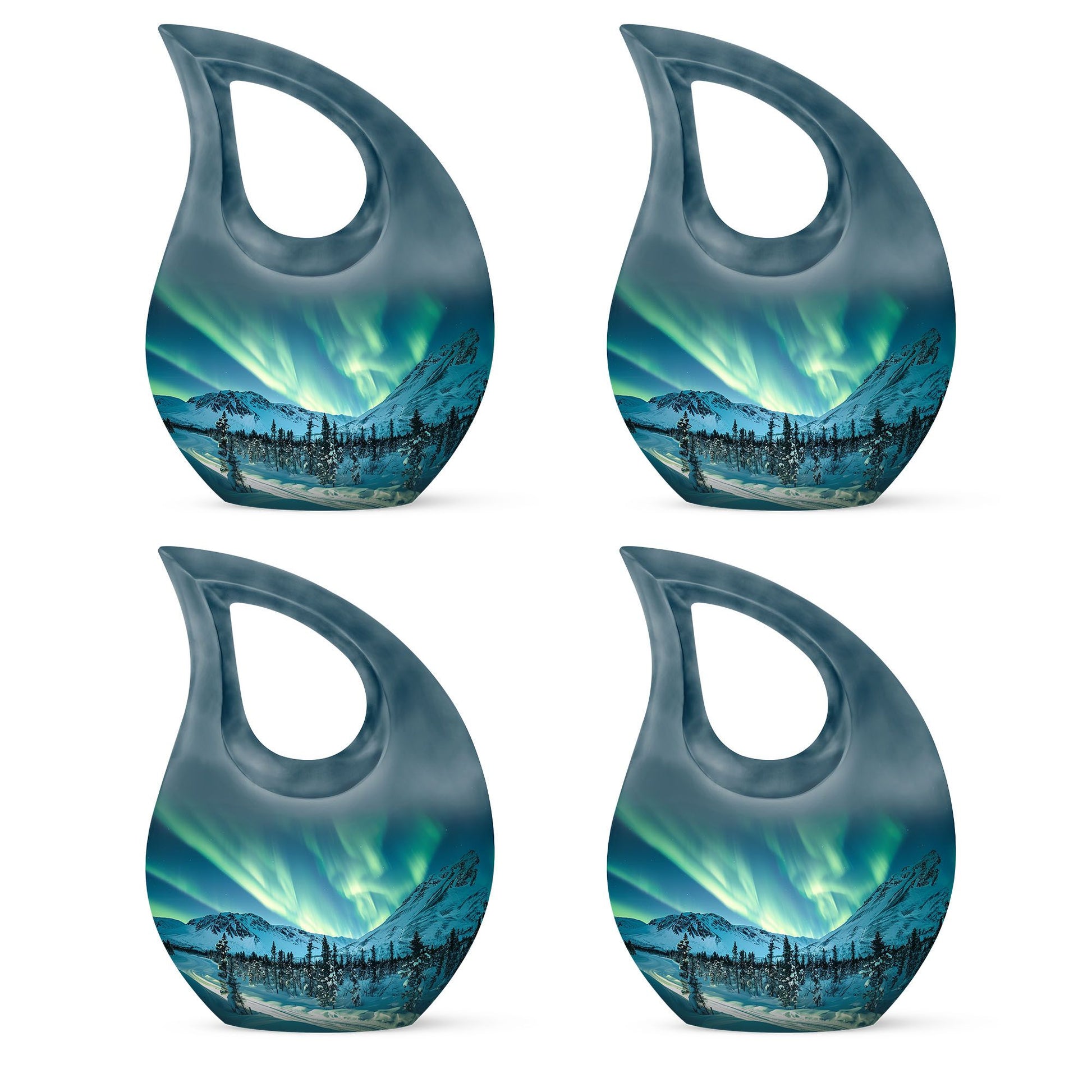 Northern Lights Large Urn For Ashes  - Cremation Urns For Man & Women