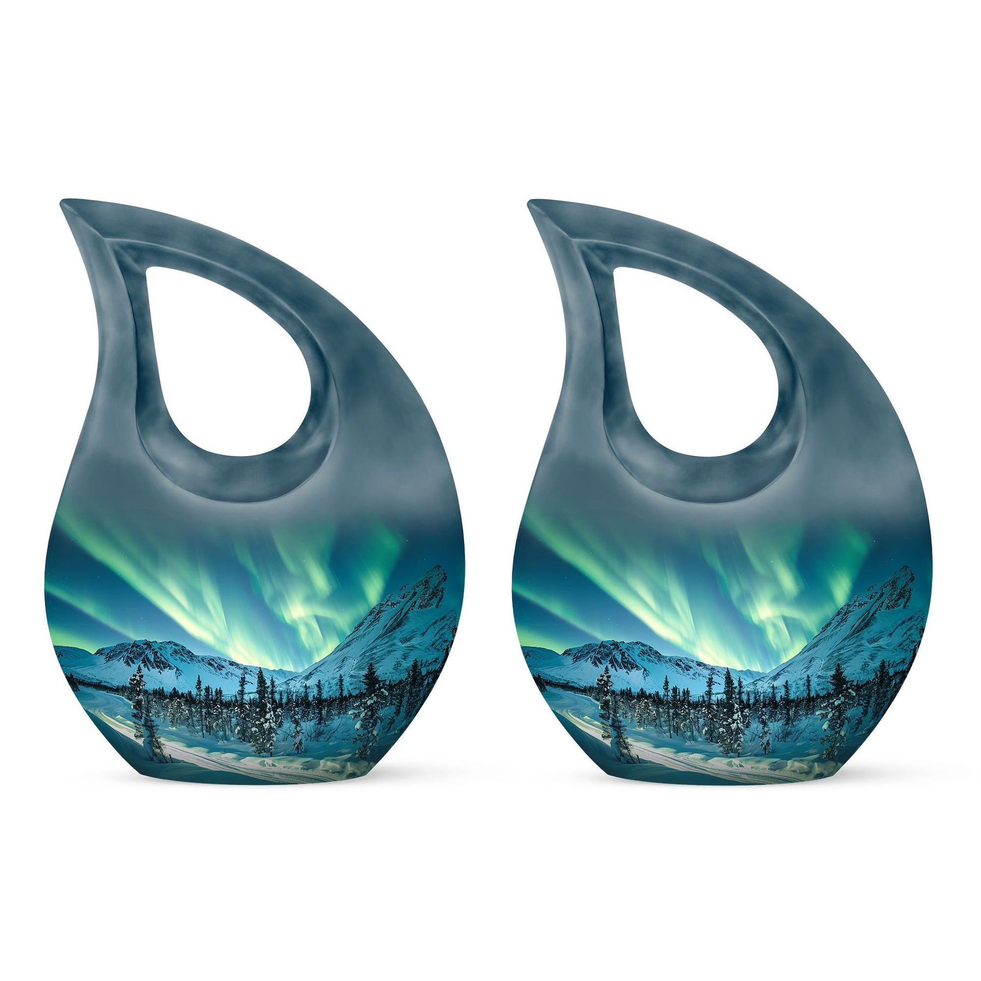 Northern Lights Large Urn For Ashes  - Cremation Urns For Man & Women