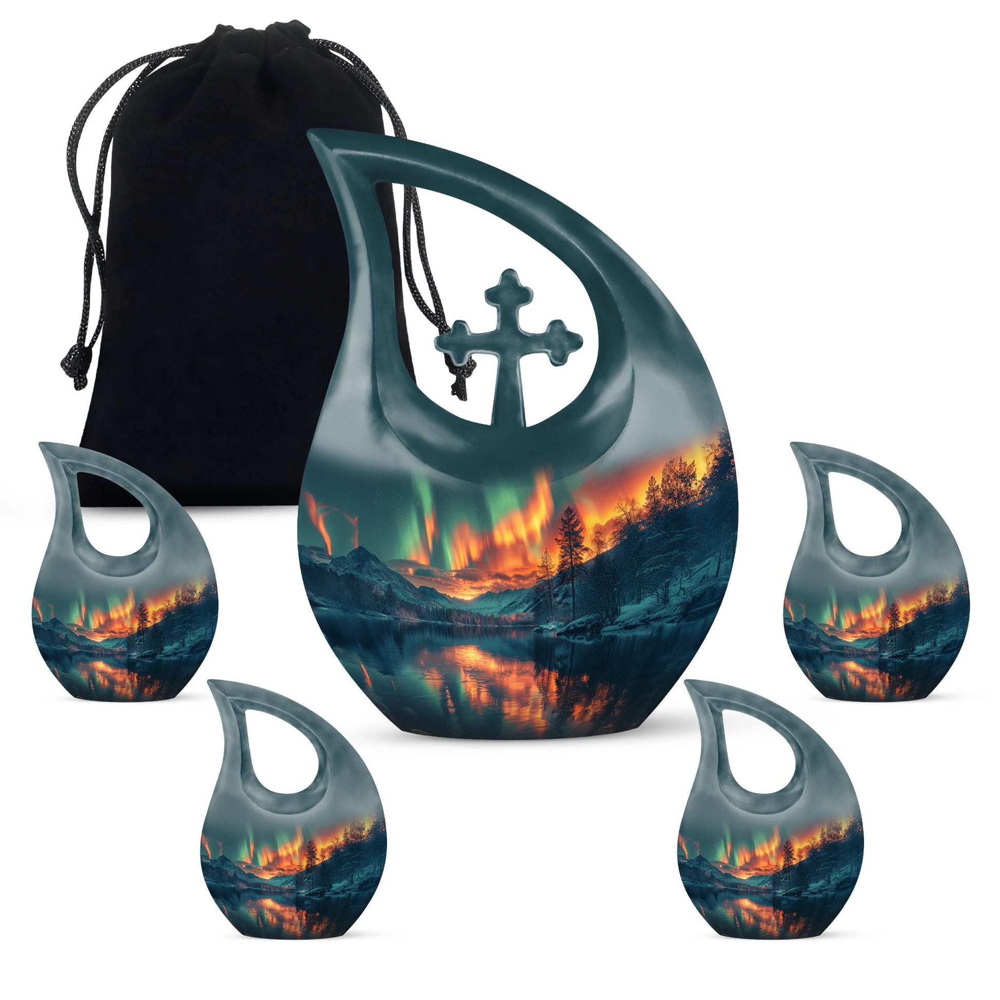 Northern Lights Cremation Keepsake Urns For Ashes - Cremation Urn Human