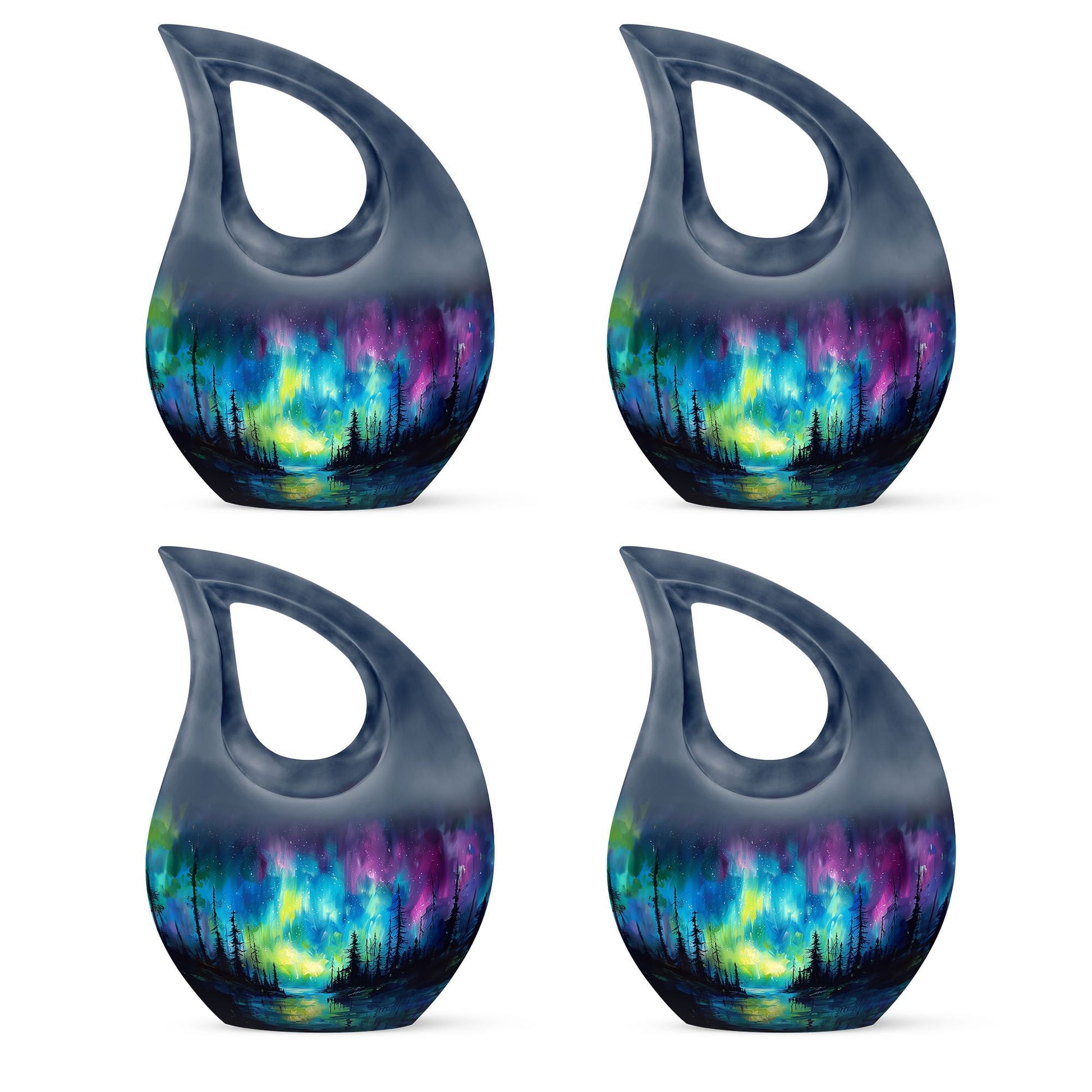 Northern Lights Cremation Urns For Human Ashes - Urn Keepsake Set