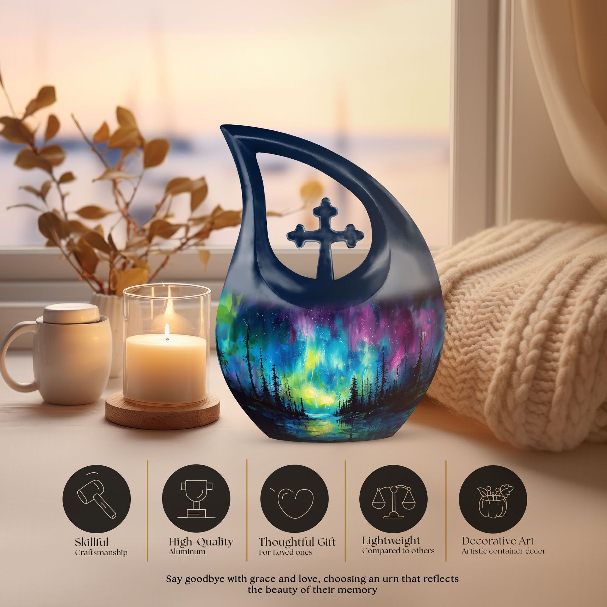 10-inch Northern Lights Urn