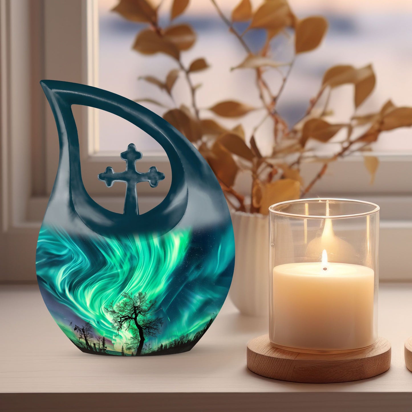 10-inch Northern Lights Memorial Urn 