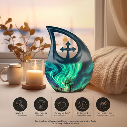 10-inch Northern Lights Memorial Urn 