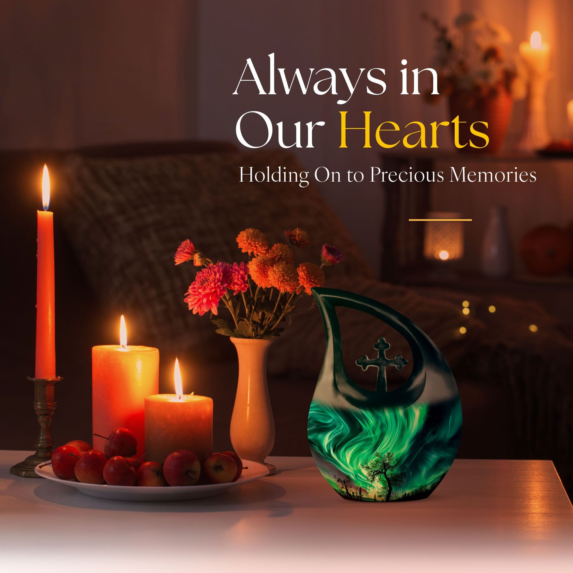 10-inch Northern Lights Memorial Urn 